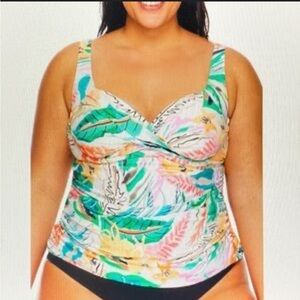 Birdsong Underwire Wrap Tankini Swimsuit Top 18 G/H